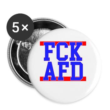 FCK AFD - Buttons klein 25 mm (5er Pack) - Weiß - Vorne