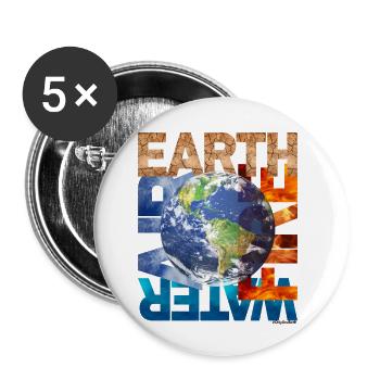OnlyOneEarth (en anglais seulement) - Lot de 5 petits badges (25 mm) - blanc - Devant