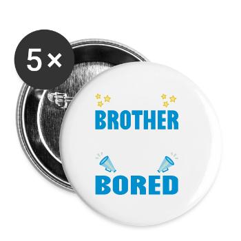 Cheerleader Cheerleading Cheer Bruder - Buttons klein 25 mm (5er Pack) - Weiß - Vorne