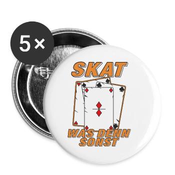 SKAT QUOI D’AUTRE - Lot de 5 petits badges (25 mm) - blanc - Devant