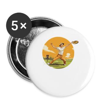 Disc Golf Player Disc Golfer Game Accessories - Buttons small 1''/25 mm (5-pack) - white - Front