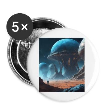 astronomy planets - Buttons small 1''/25 mm (5-pack) - white - Front