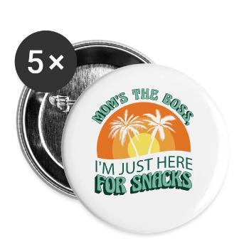 Mutter Und Sohn Sommer-Kreuzfahrtschiff - Buttons klein 25 mm (5er Pack) - Weiß - Vorne
