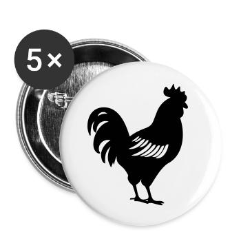 Hen - Buttons small 1''/25 mm (5-pack) - white - Front