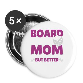 Board Games Game Board Gift - Buttons small 1''/25 mm (5-pack) - white - Front
