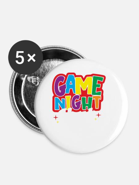 Brettspiele Spielbrett Geschenk - Buttons klein 25 mm (5er Pack) - Weiß