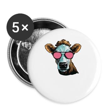 Papa Mama Sonnenbrille - Jersey - Buttons klein 25 mm (5er Pack) - Weiß - Vorne