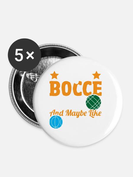 Boccia - Buttons klein 25 mm (5er Pack) - Weiß