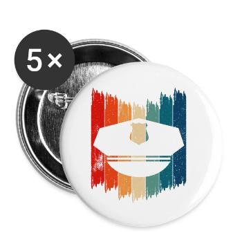 Security Kleidung Security Zubehör - Buttons klein 25 mm (5er Pack) - Weiß - Vorne