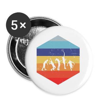 Tennis spielen Tennisspielen Damen Tennis Tennissp - Buttons klein 25 mm (5er Pack) - Weiß - Vorne