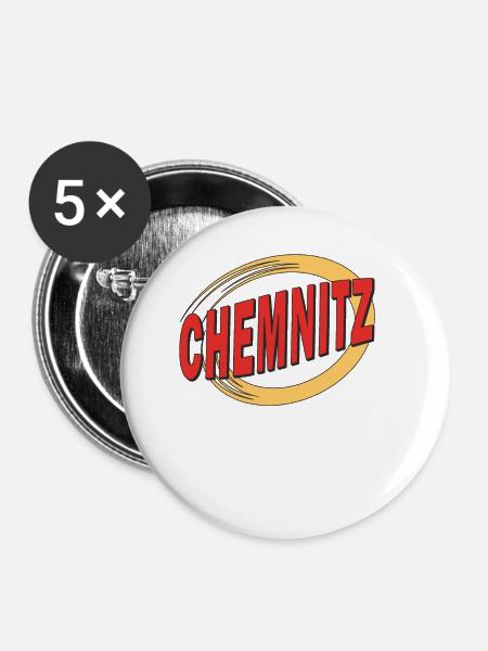 CHEMNITZ - Buttons klein 25 mm (5er Pack) - Weiß