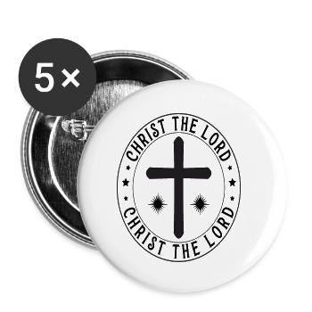 Christ the Lord - Buttons klein 25 mm (5er Pack) - Weiß - Vorne