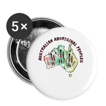 Aboriginal Peoples History - Buttons klein 25 mm (5er Pack) - Weiß - Vorne