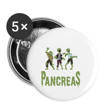 Zombies Haben Meine Bauchspeicheldrüsen Als - Buttons klein 25 mm (5er Pack) - Weiß - Vorne