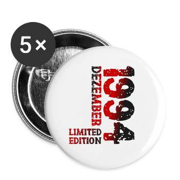 1994 December Limited Edition 29th Birthday Decoration - Buttons small 1''/25 mm (5-pack) - white - Front