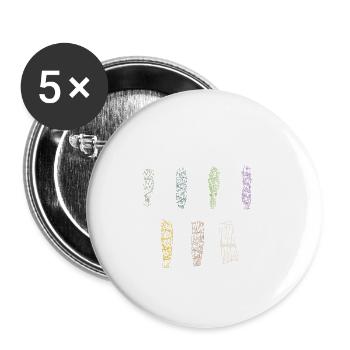 Sage Smudge Sticks Spiritual Healing Prayer Pagan - Buttons klein 25 mm (5er Pack) - Weiß - Vorne