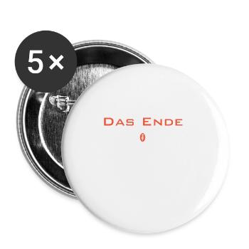 Das Ende - Buttons klein 25 mm (5er Pack) - Weiß - Vorne