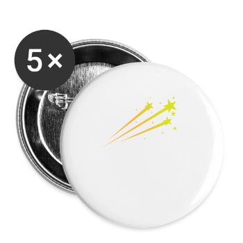 Sternschnuppen Nachthimmel Astronomie - Buttons klein 25 mm (5er Pack) - Weiß - Vorne