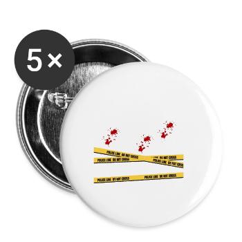 Je préfère regarder des séries policières Serial Killer M - Lot de 5 petits badges (25 mm) - blanc - Devant