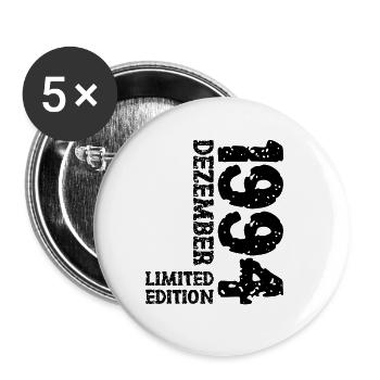 1994 December Limited Edition 29th Birthday Decoration - Buttons small 1''/25 mm (5-pack) - white - Front