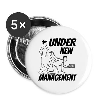 Sous une nouvelle direction - Lot de 5 petits badges (25 mm) - blanc - Devant