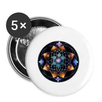 Luminous Mandala MeshGeometry - Buttons small 1''/25 mm (5-pack) - white - Front