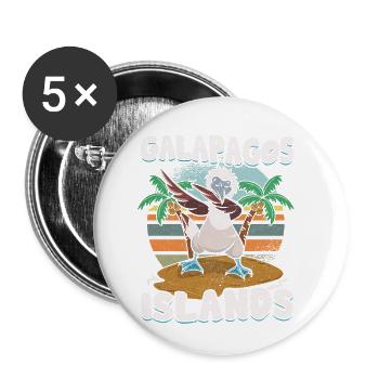 Galapagos Islands - Buttons small 1''/25 mm (5-pack) - white - Front