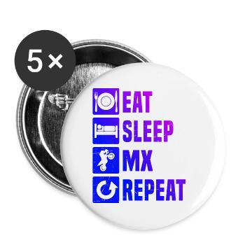 Freestyle Motocross Motocross Dirt Bike Dirtbike - Buttons klein 25 mm (5er Pack) - Weiß - Vorne