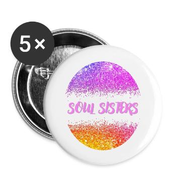 Soul Sisters - Buttons small 1''/25 mm (5-pack) - white - Front