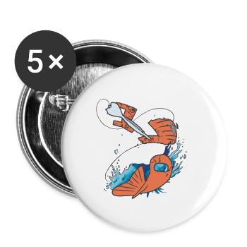 Darts High Finish 170 Big Fish - Buttons small 1''/25 mm (5-pack) - white - Front