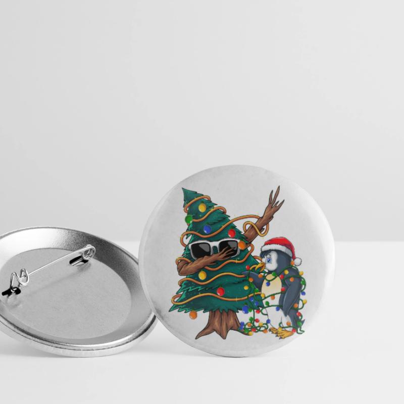 Arbre de Noël Dapping - Pull de Noël Dapping Lot de 5 petits badges (25 mm)