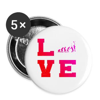 Schlägersport Paddle Racket Paddle Tennis - Buttons small 1''/25 mm (5-pack) - white - Front