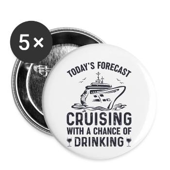 Funny Cruising Lovers Summer Travel Beach - Buttons small 1''/25 mm (5-pack) - white - Front