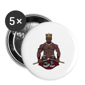 Dieu de la religion yoruba - Aganju - Lot de 5 petits badges (25 mm) - blanc - Devant