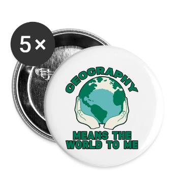 Geography Means The World To Me 4 - Buttons small 1''/25 mm (5-pack) - white - Front