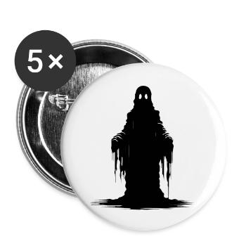 Spooky Ghost - Buttons small 1''/25 mm (5-pack) - white - Front