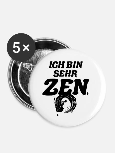 Zèn - Zenkreis - Buttons klein 25 mm (5er Pack) - Weiß