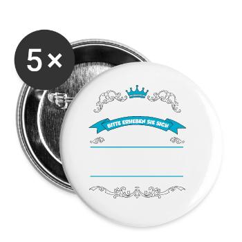 Emil Name Design - Buttons klein 25 mm (5er Pack) - Weiß - Vorne