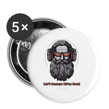 Let's pretend we're cool - Buttons small 1''/25 mm (5-pack) - white - Front
