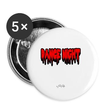 Text, Dance Night - Buttons klein 25 mm (5er Pack) - Weiß - Vorne