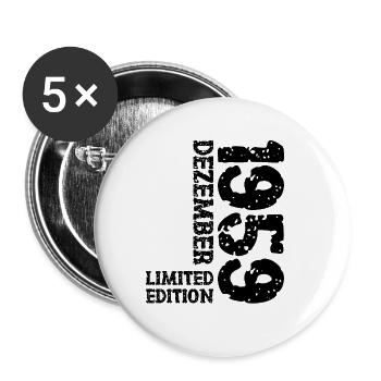 1959 décembre Limited Edition 64e anniversaire décoration - Lot de 5 petits badges (25 mm) - blanc - Devant