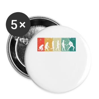 Tanzen Retro Tanzen Evolution des Menschen Tänzer - Buttons klein 25 mm (5er Pack) - Weiß - Vorne