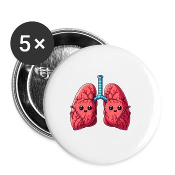 Nous avons fait un jeu de mots ensemble - Lot de 5 petits badges (25 mm) - blanc - Devant