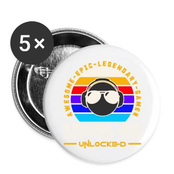 Level 46 - Buttons small 1''/25 mm (5-pack) - white - Front