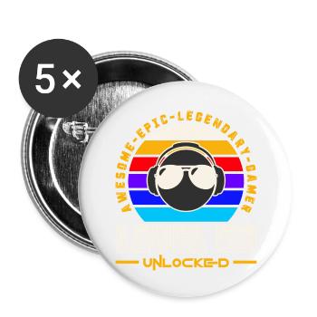 Stufe 53 - Buttons klein 25 mm (5er Pack) - Weiß - Vorne