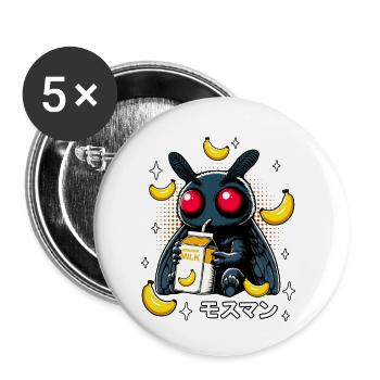 Mothman Banana Milkshake - Buttons small 1''/25 mm (5-pack) - white - Front