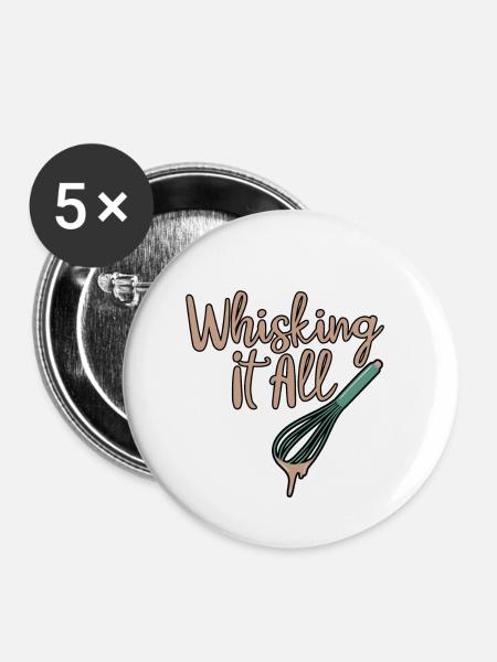 Whisking It All 2 - Buttons klein 25 mm (5er Pack) - Weiß