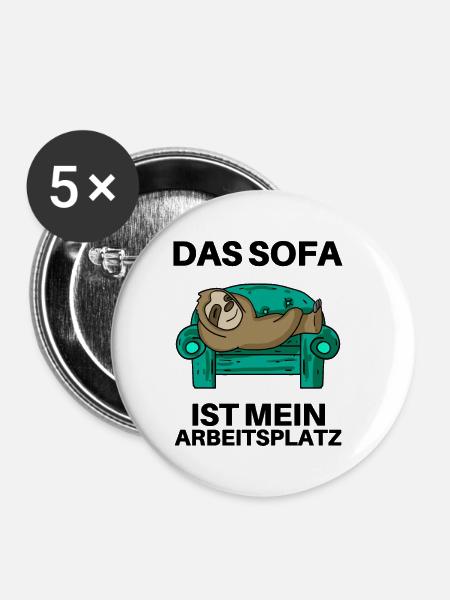 Home Office - Buttons klein 25 mm (5er Pack) - Weiß