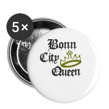 Bonn City Queen - Buttons klein 25 mm (5er Pack) - Weiß - Vorne