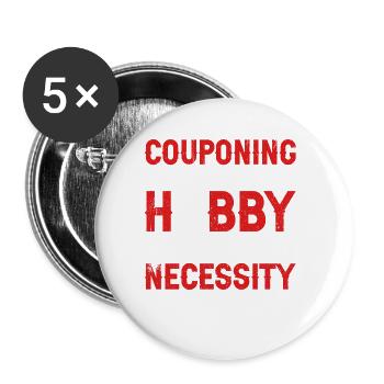 Coupon de points - Lot de 5 petits badges (25 mm) - blanc - Devant